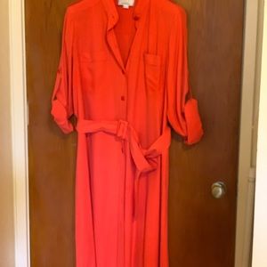 Marina Rinaldi silk shirt dress